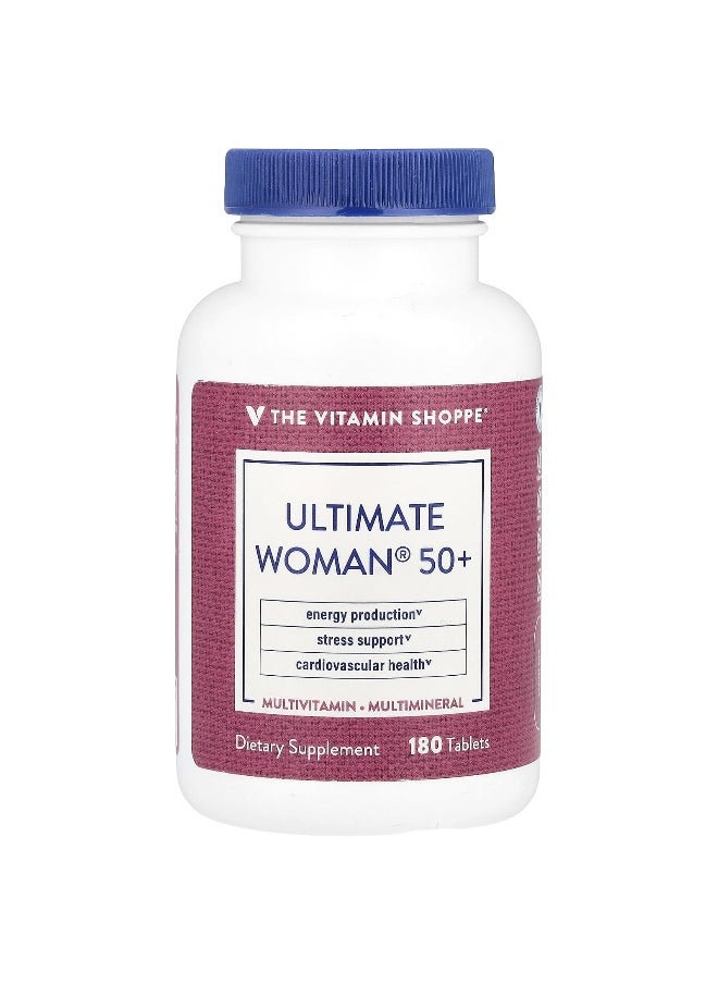 The Vitamin Shoppe, Ultimate Woman® 50+, Multivitamin & Multimineral, 180 Tablets