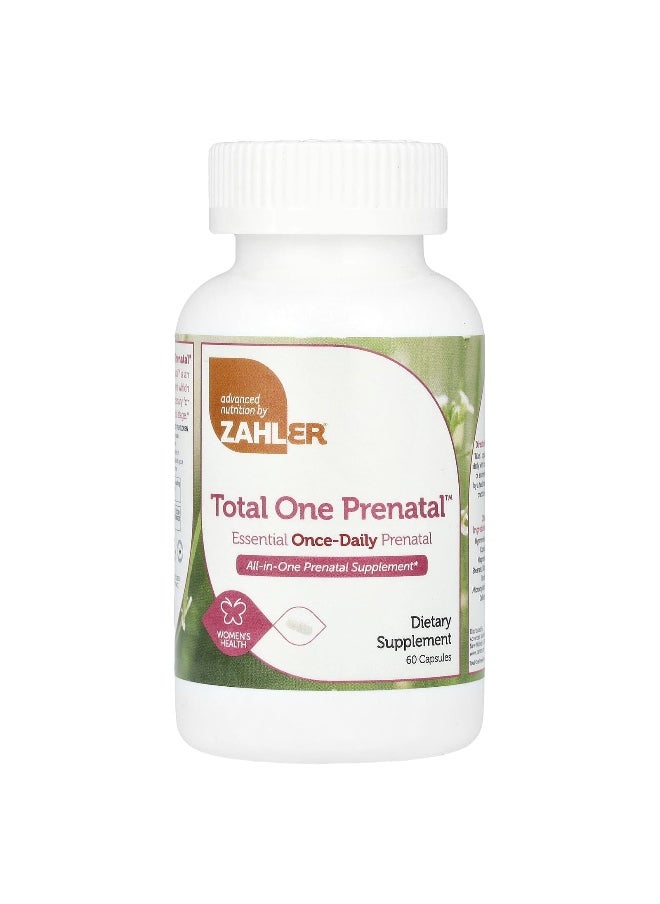 Zahler, Total One Prenatal™, Essential Once-Daily Prenatal, 60 Capsules