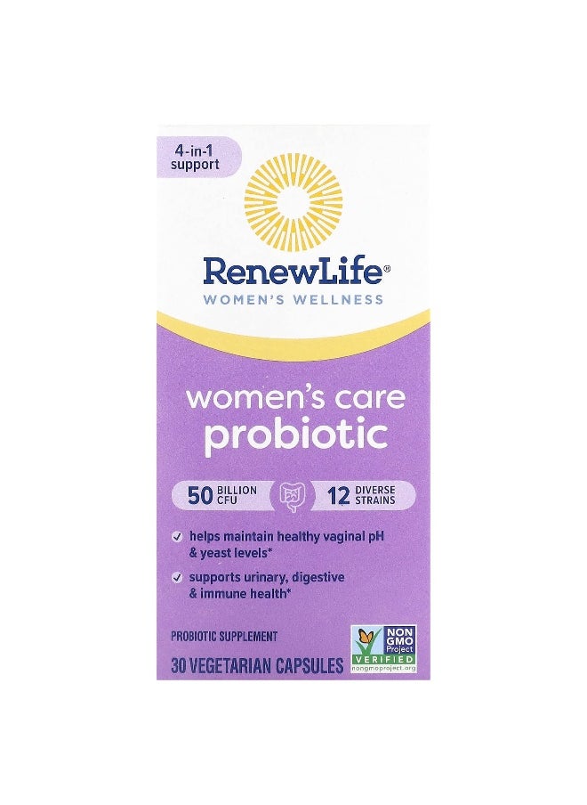 Renew Life, Women's Care Probiotic, 50 Billion CFU, 30 Vegetarian Capsules