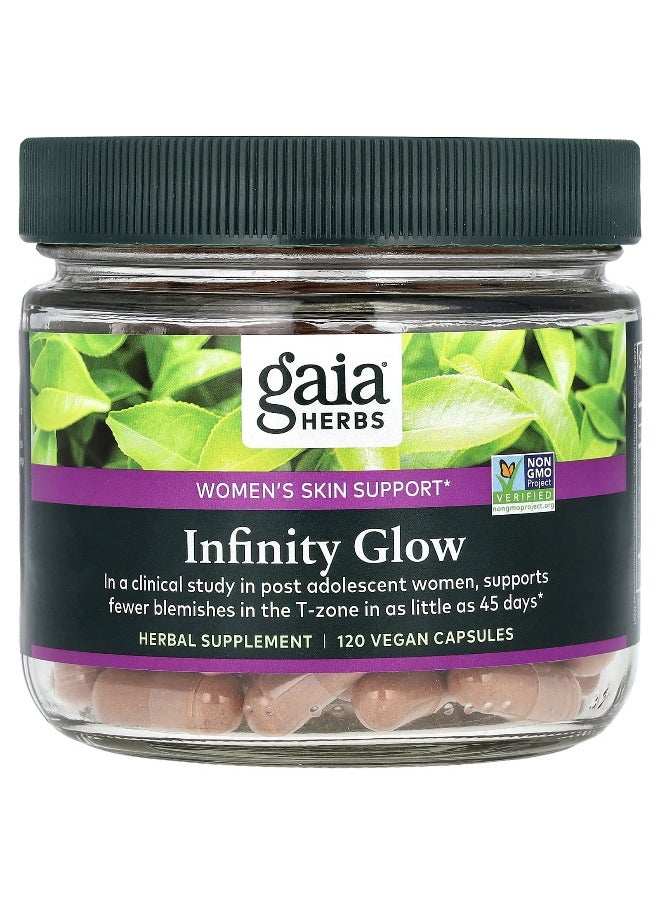 Gaia Herbs, Infinity Glow, Women's Skin Support, 120 Vegan Capsules