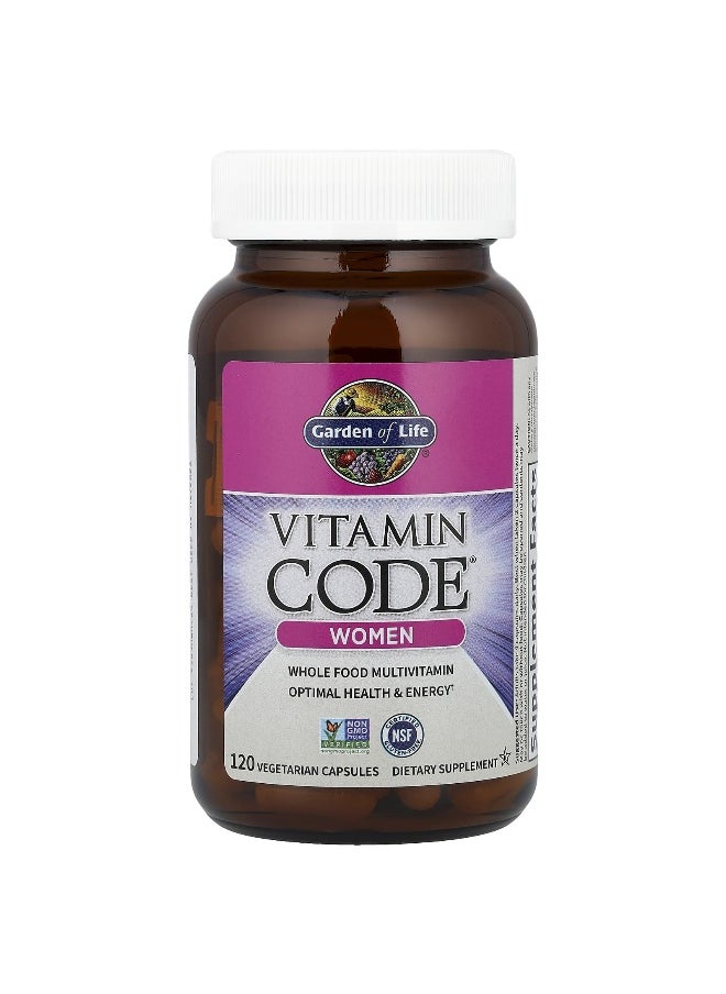 Garden of Life, Vitamin Code®, Women Whole Food Multivitamin, 120 Vegetarian Capsules