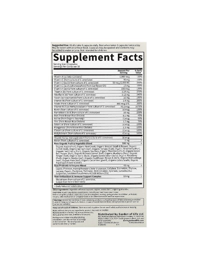 Garden of Life, Vitamin Code®, Women Whole Food Multivitamin, 120 Vegetarian Capsules