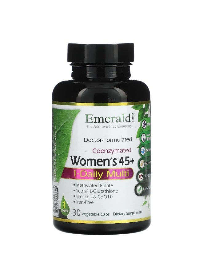 Emerald Laboratories, CoEnzymated Women's 45+, 1-Daily Multi, 30 Vegetable Caps