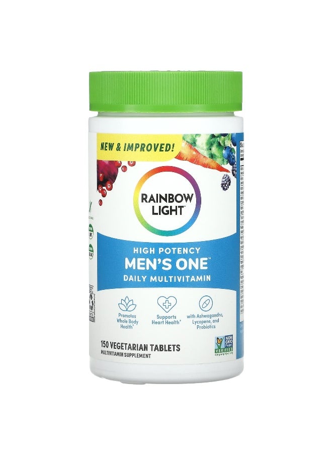 Rainbow Light, Men's One Daily Multivitamin, High Potency, 150 Vegetarian Tablets