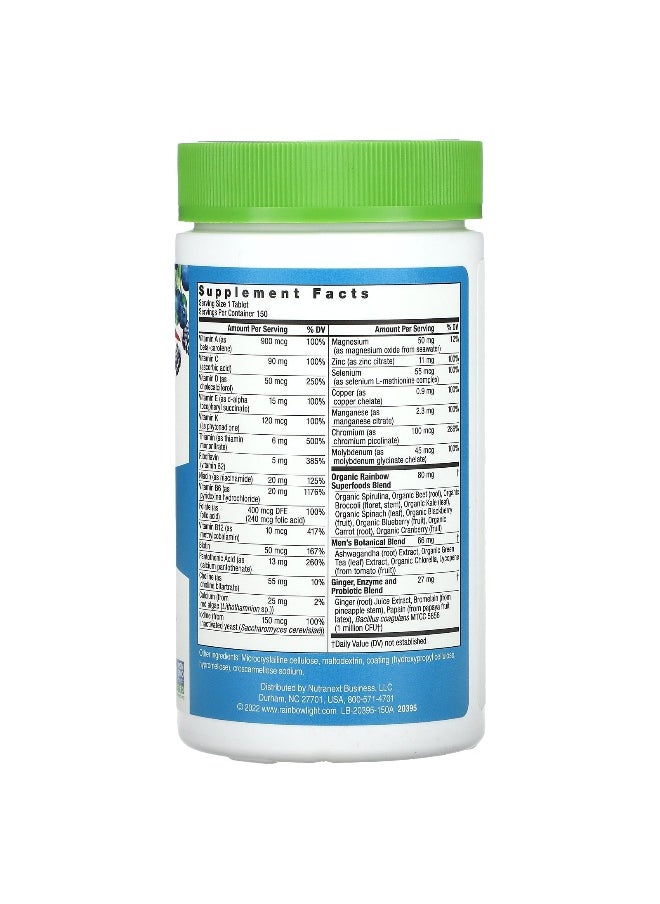 Rainbow Light, Men's One Daily Multivitamin, High Potency, 150 Vegetarian Tablets