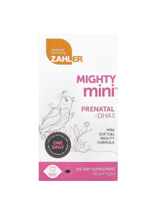 Zahler, Mighty Mini™ Prenatal + DHA, 90 Softgels