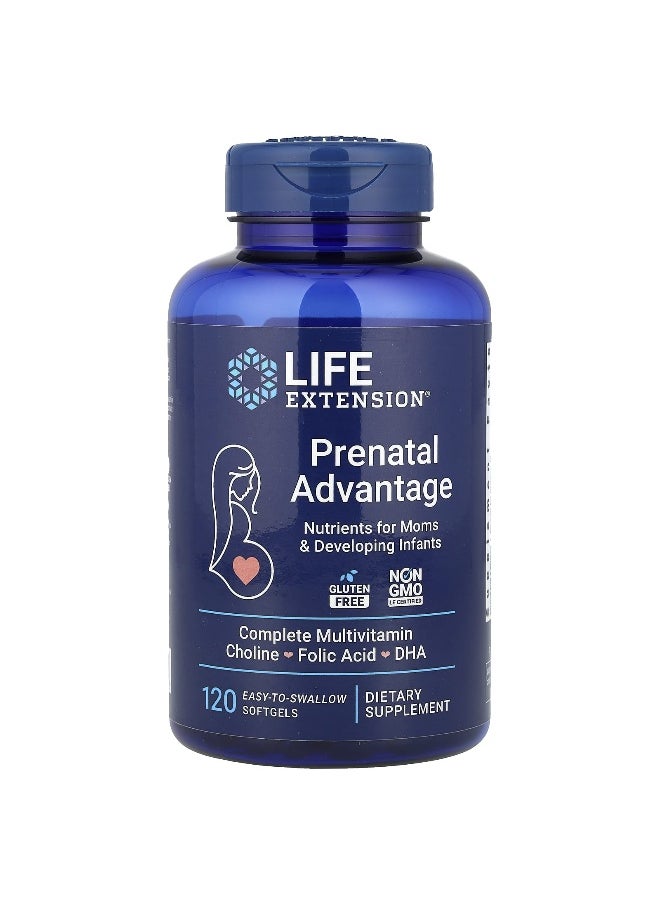 Life Extension, Prenatal Advantage, 120 Easy-To-Swallow Softgels