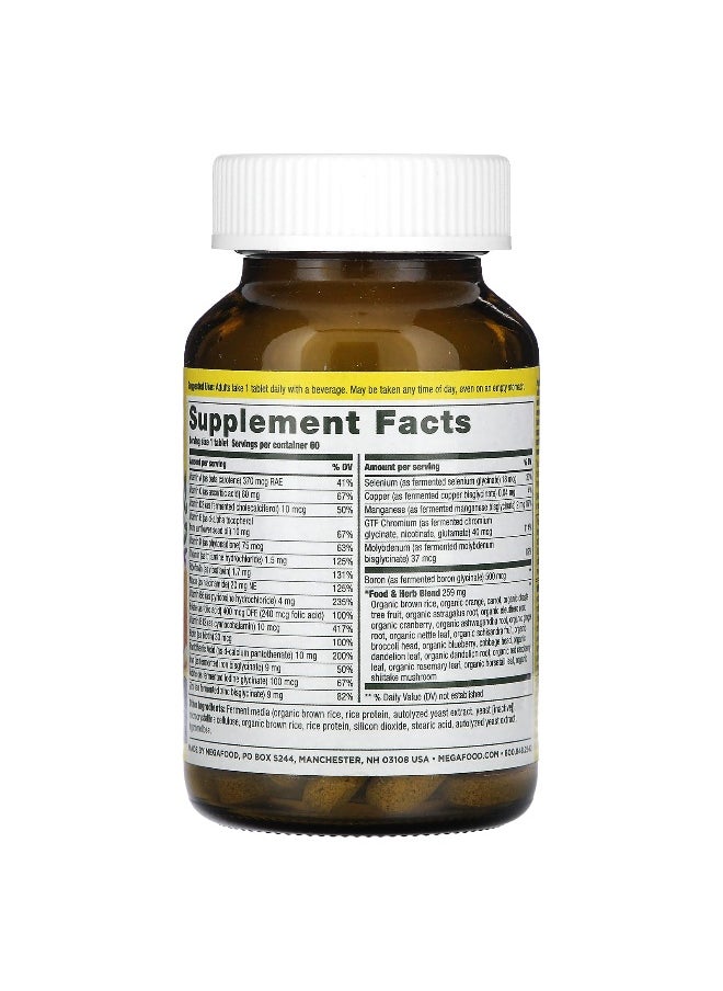 MegaFood, Women’s One Daily Multivitamins, 60 Tablets