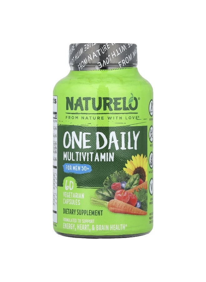 NATURELO, One Daily Multivitamin For Men 50+, 60 Vegetarian Capsules