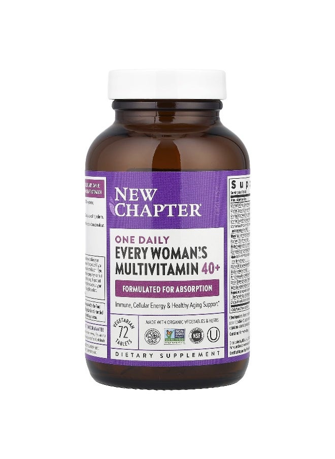 New Chapter, One Daily Every Woman's™ Multivitamin 40+, 72 Vegetarian Tablets