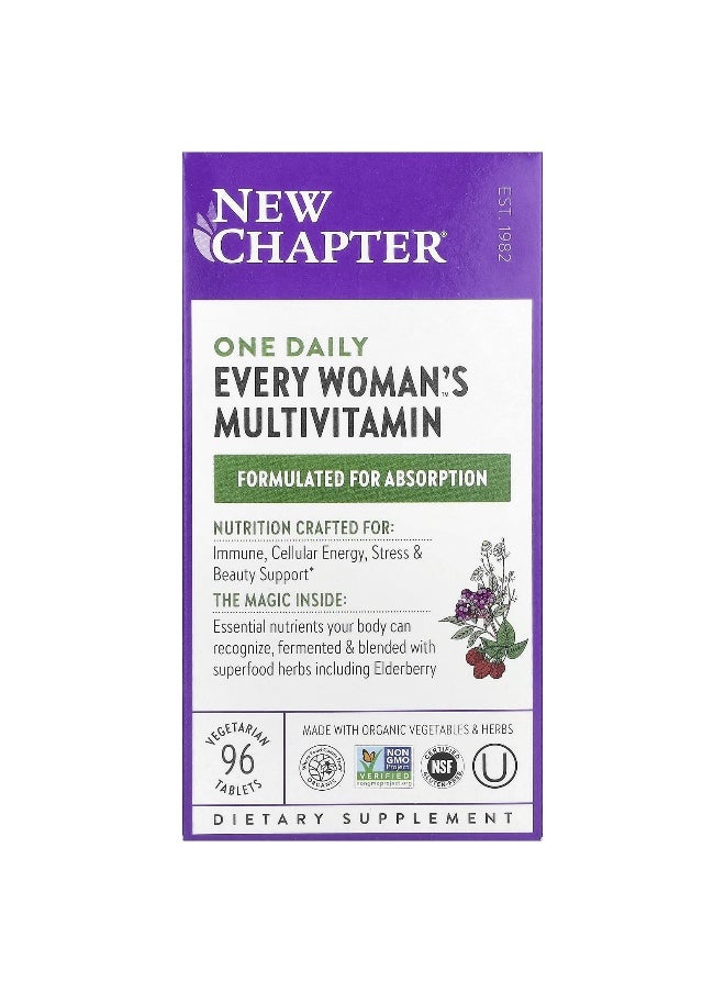 New Chapter, One Daily Every Woman's™ Multivitamin, 96 Vegetarian Tablets