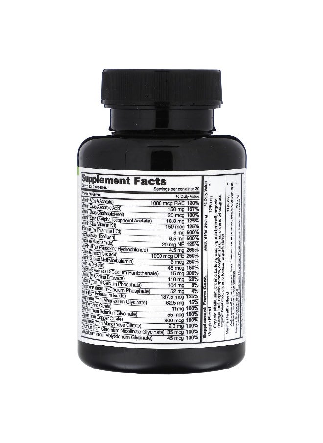 Snap Supplements, Men's Daily Multi Vitamin, 60 Capsules
