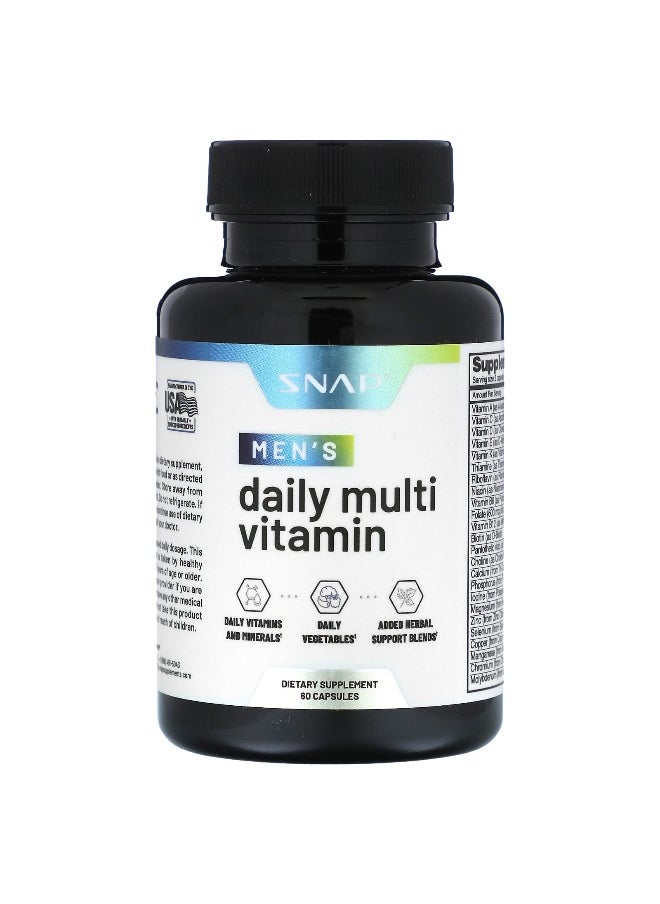 Snap Supplements, Men's Daily Multi Vitamin, 60 Capsules
