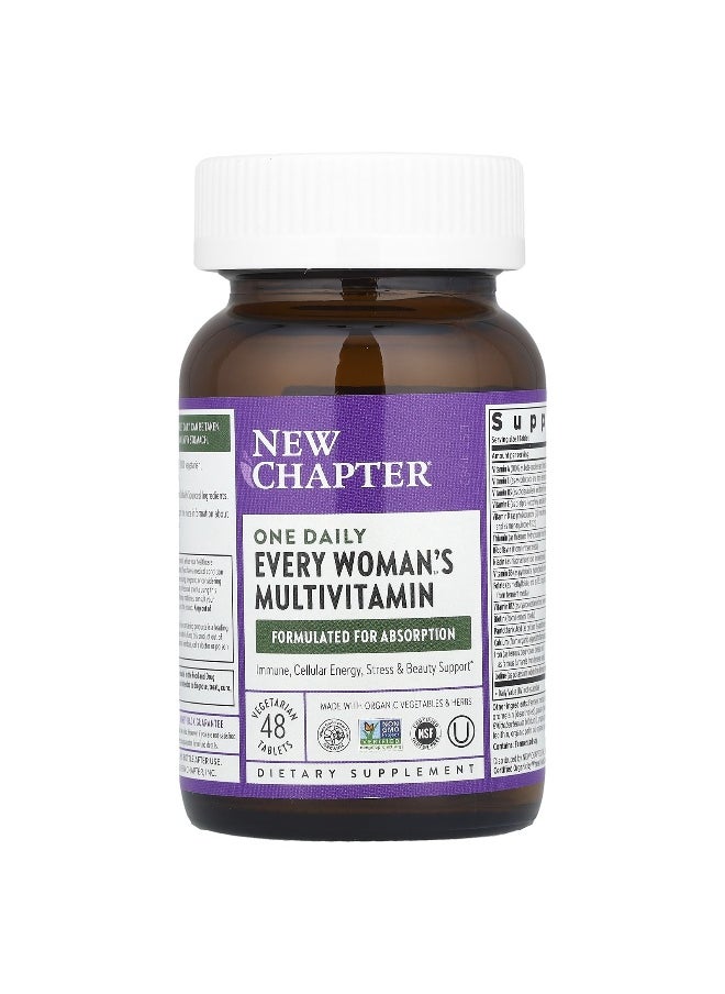 New Chapter, One Daily Every Woman's™ Multivitamin, 48 Vegetarian Tablets