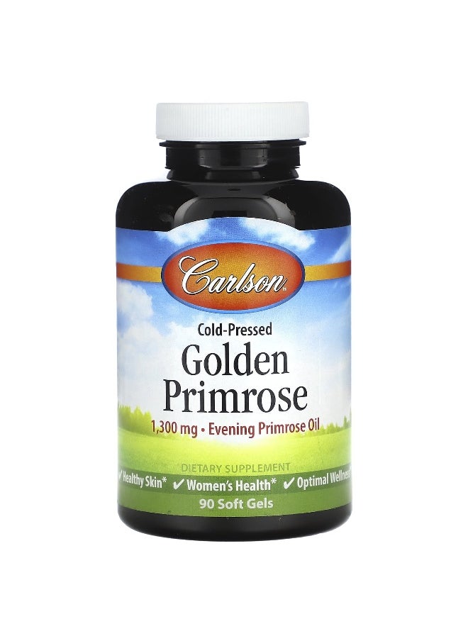 Carlson, Cold-Pressed Golden Primrose, 1,300 mg, 90 Soft Gels