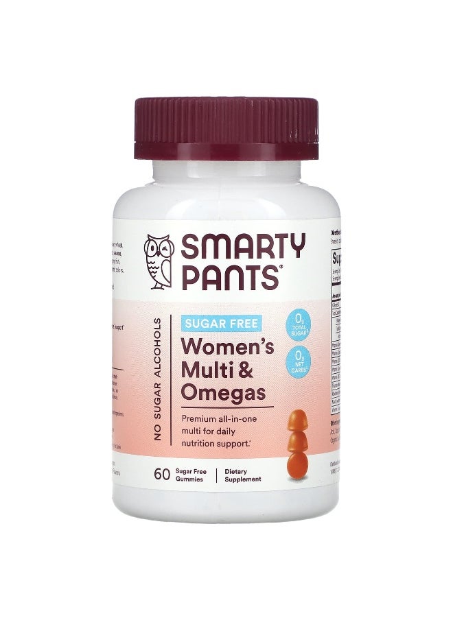 SmartyPants, Women's Multi & Omegas, Sugar Free, Orange, 60 Gummies