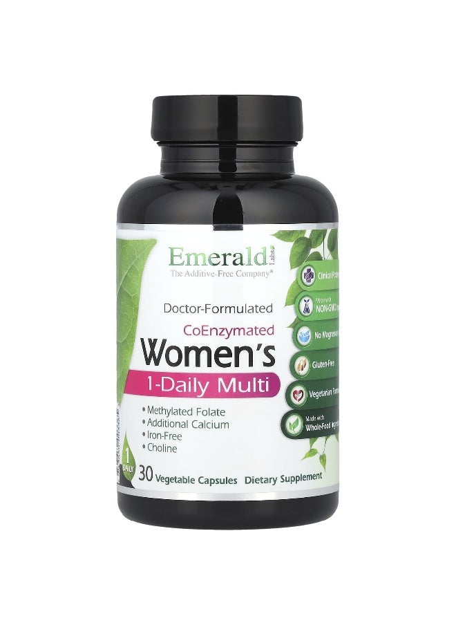 Emerald Laboratories, CoEnzymated Women's 1-Daily Multi, 30 Vegetable Capsules