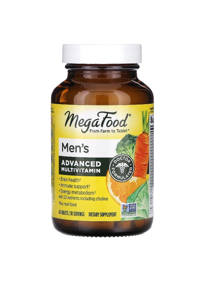 MegaFood, Men's Advanced Multivitamin, 60 Tablets