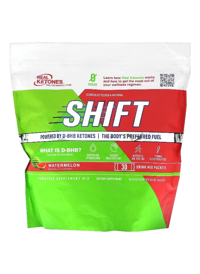 Real Ketones, Shift, Watermelon, 30 Drink Mix Packets,  0.26 oz (7.5 g) Each