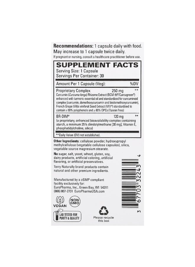 Terry Naturally, Dim Complex With BCM-95 Curcumin, 30 Capsules