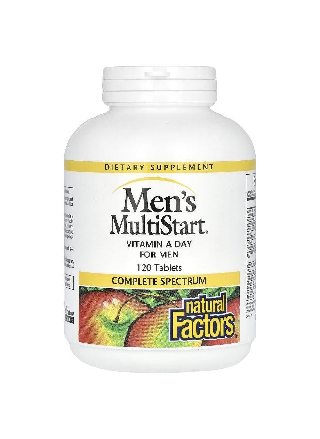 Natural Factors, Men's MultiStart, Vitamin A Day for Men, 120 Tablets