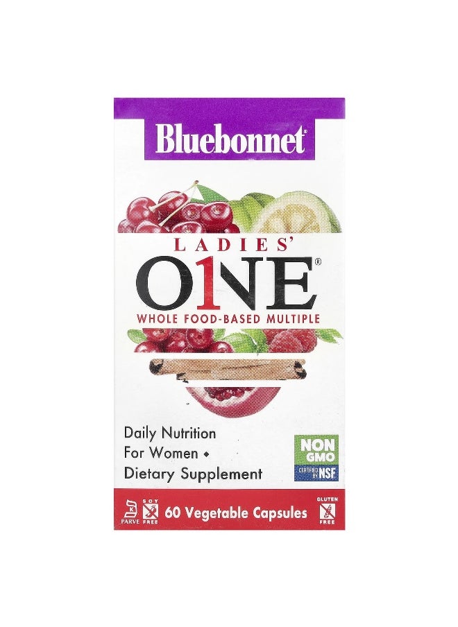 Bluebonnet Nutrition, Ladies' ONE®, Whole Food-Based Multiple, 60 Vegetables Capsules