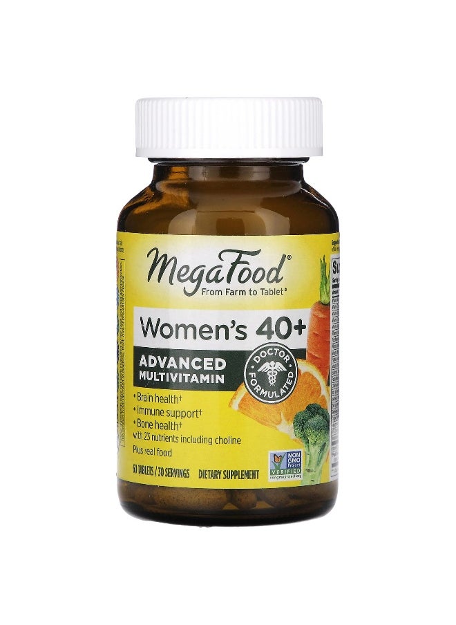 MegaFood, Women's  40+, Advanced Multivitamin, 60 Tablets