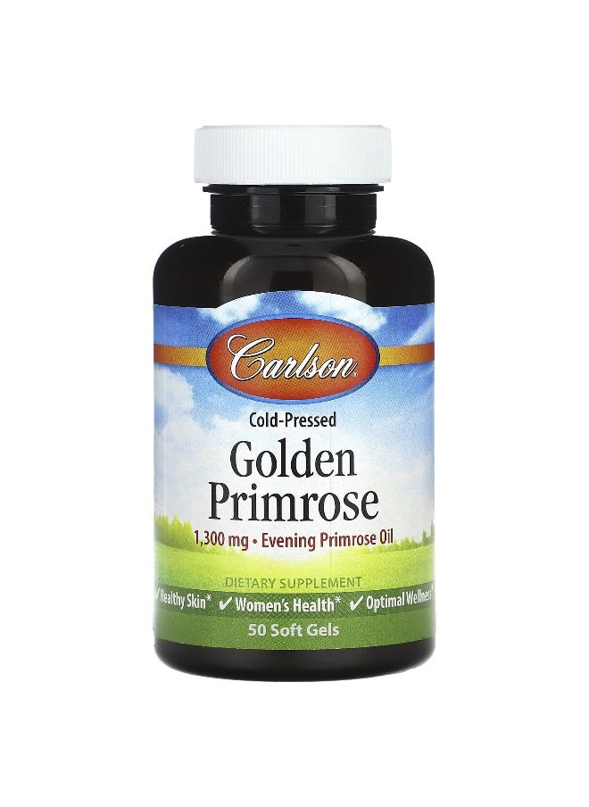 Carlson, Cold-Pressed Golden Primrose, 1,300 mg, 50 Soft Gels