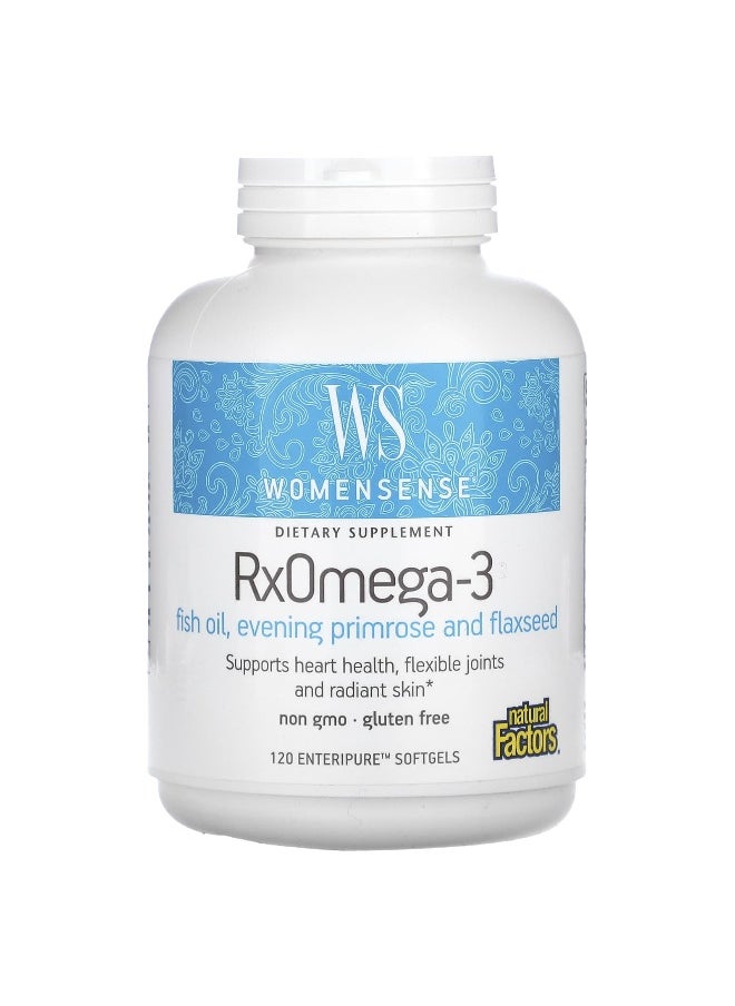 Natural Factors, WomenSense, RxOmega-3, 120 Enteripure Softgels