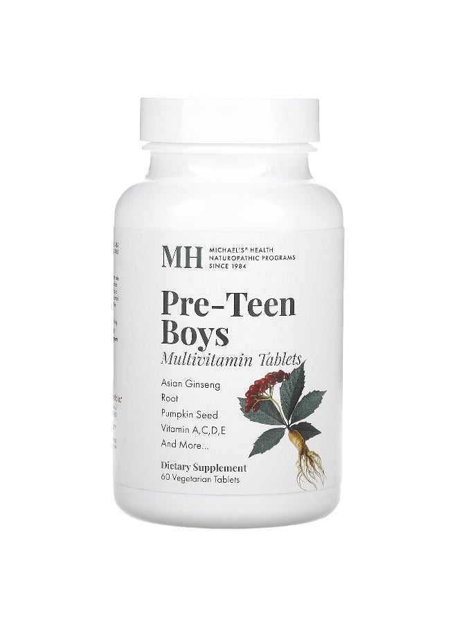 Michael's Naturopathic, Pre-Teen Boys Multivitamin, 60 Vegetarian Tablets