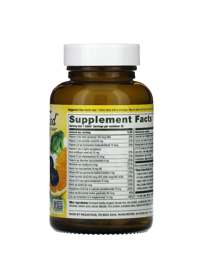 MegaFood, Men’s One Daily Multivitamin, 30 Tablets
