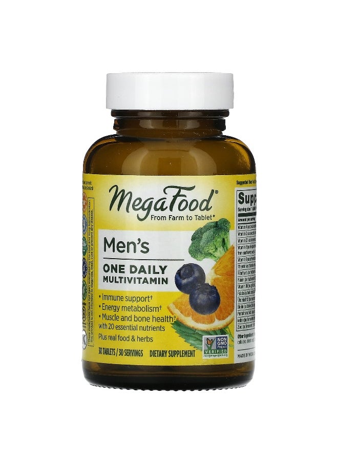 MegaFood, Men’s One Daily Multivitamin, 30 Tablets