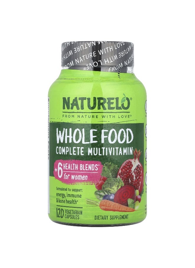NATURELO, Whole Food Complete Multivitamin, For Women, 120 Vegetarian Capsules