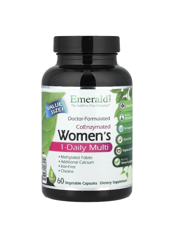 Emerald Laboratories, CoEnzymated Women's 1-Daily Multi, 60 Vegetable Caps