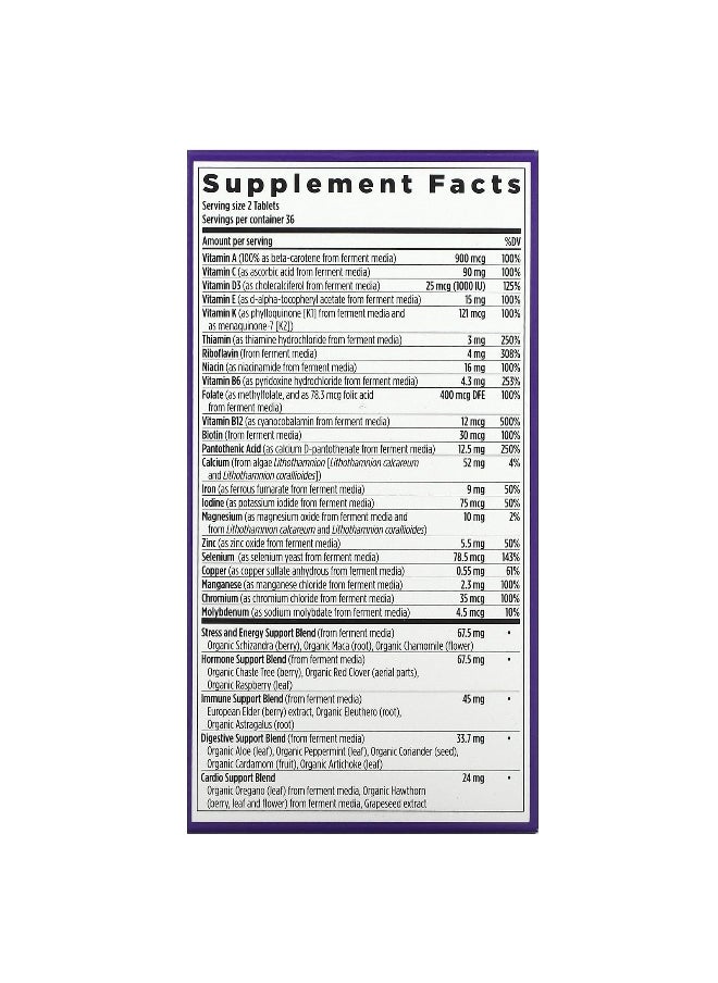 New Chapter, Women's Advanced Multivitamin, 72 Vegetarian Tablets