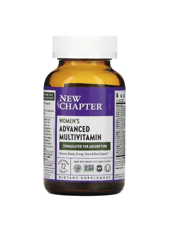 New Chapter, Women's Advanced Multivitamin, 72 Vegetarian Tablets