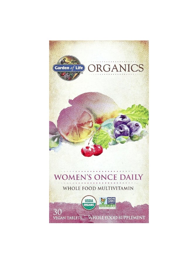 Garden of Life, Organics, Women's Once Daily, 30 Vegan Tablets