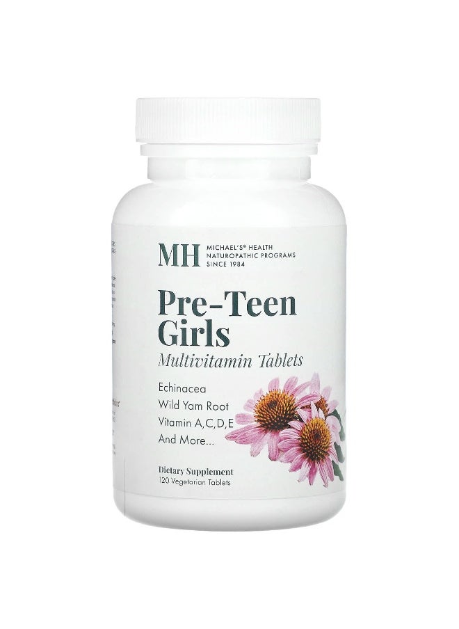 Michael's Naturopathic, Pre-Teen Girls, Multivitamin , 120 Vegetarian Tablets
