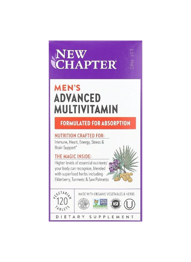New Chapter, Men's Advanced Multivitamin, 120 Vegetarian Tablets