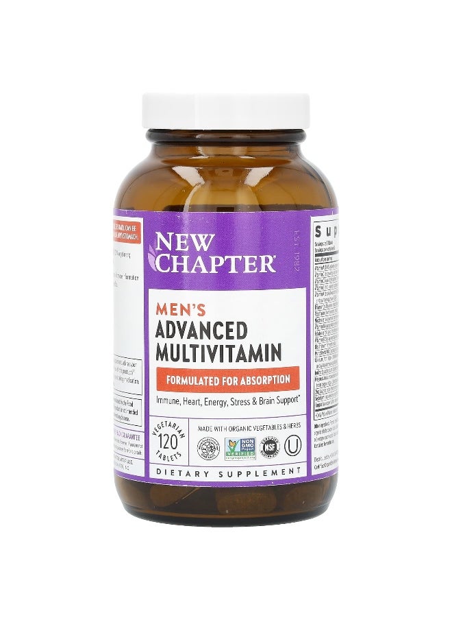 New Chapter, Men's Advanced Multivitamin, 120 Vegetarian Tablets