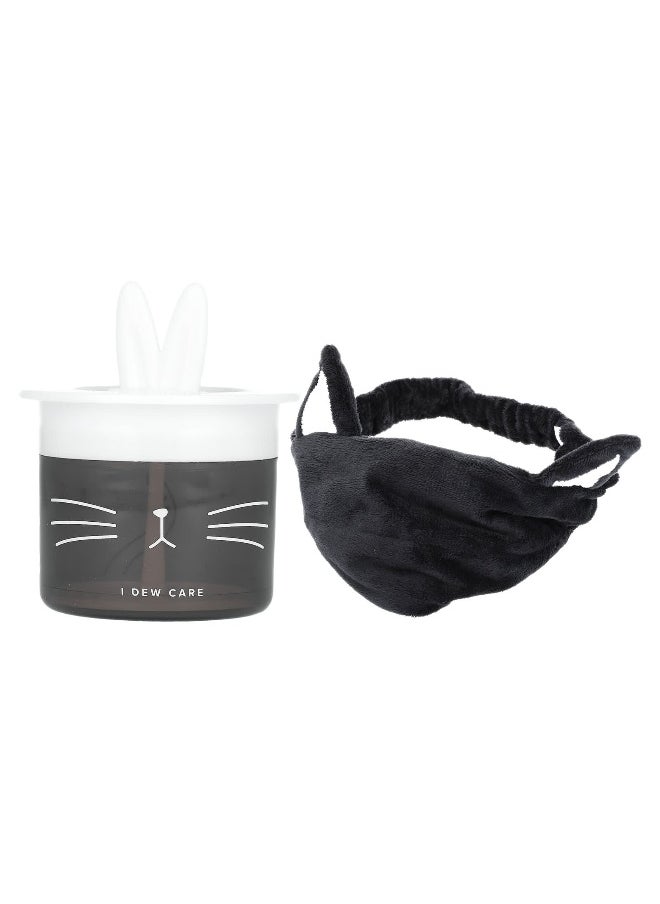 I Dew Care, Meet Bubble Kitty, Black Cat Headband and Bubble Foam Maker Set, 3 Piece Set