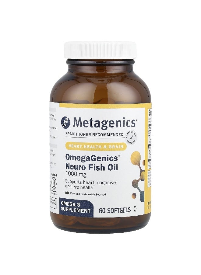 Metagenics, OmegaGenics®, Neuro Fish Oil, 1,000 mg, 60 Softgels