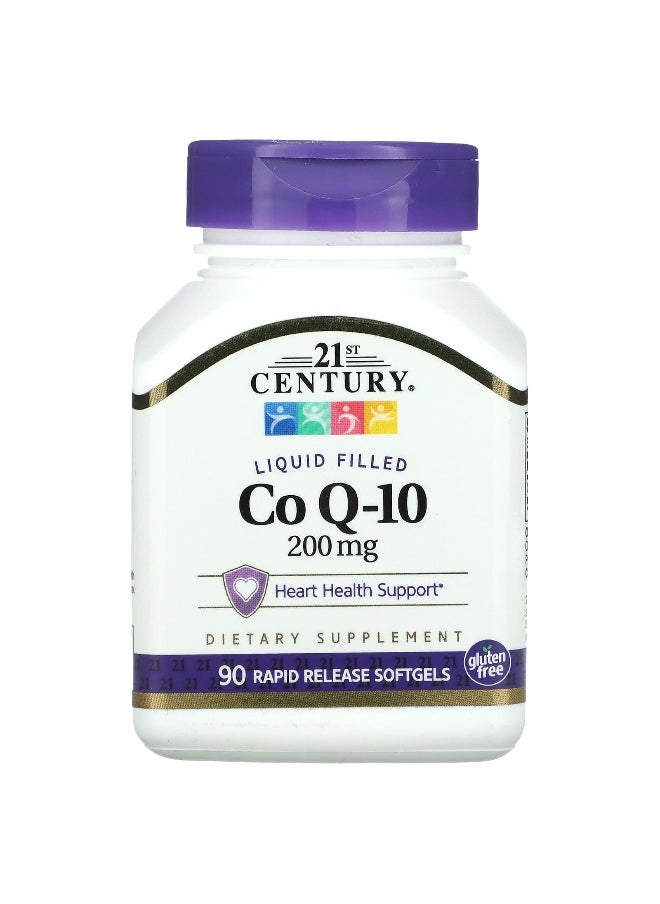 21st Century, Liquid Filled CoQ-10, 200 mg, 90 Rapid Release Softgels