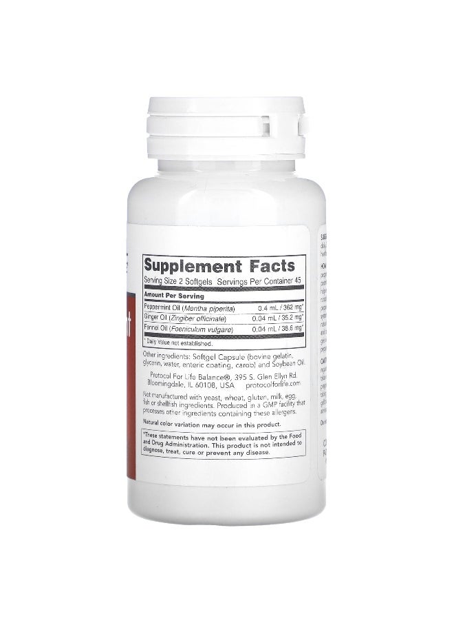 Protocol for Life Balance, Peppermint Oil G.I., 90 Softgels