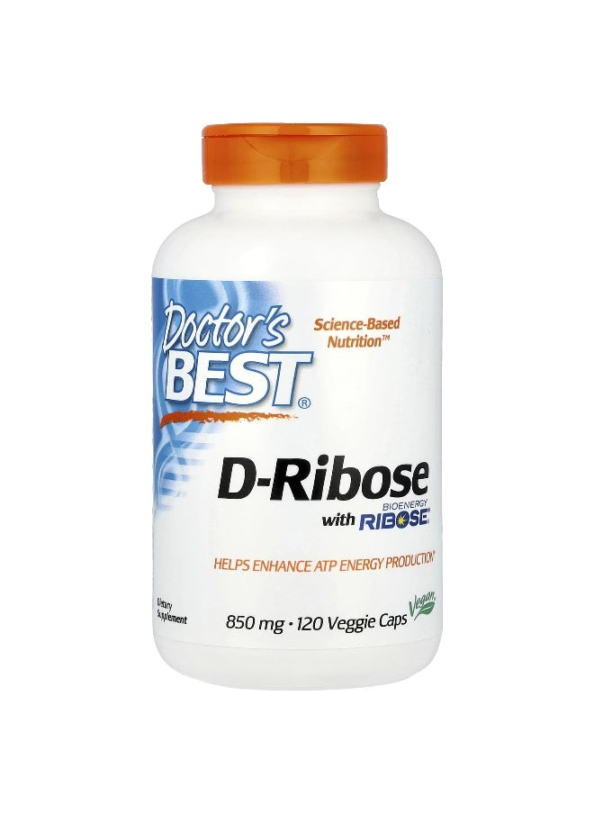 Doctor's Best, D-Ribose with BioEnergy Ribose®, 120 Veggie Caps