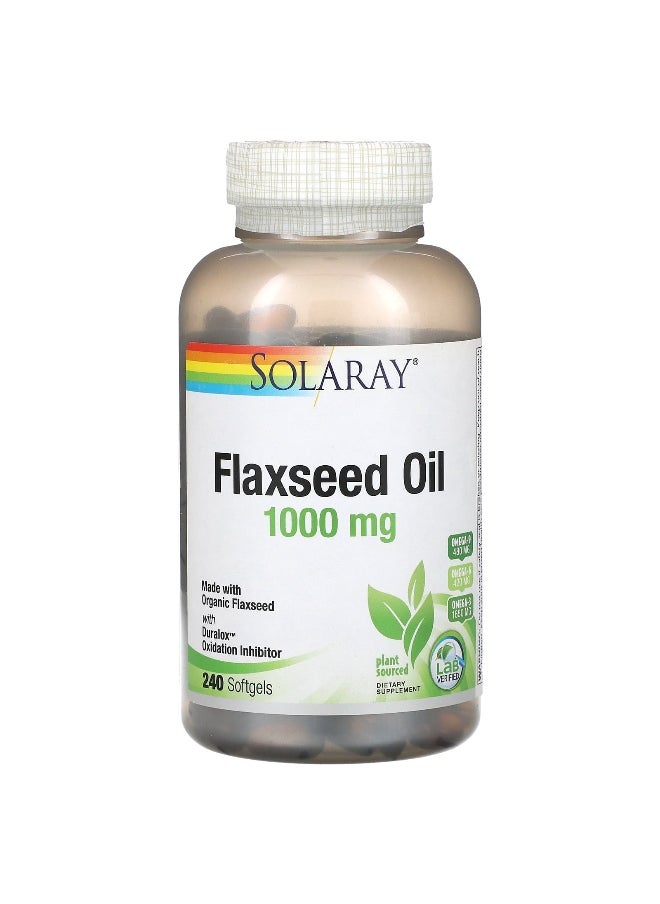 Solaray, Flaxseed Oil, 1,000 mg, 240 Softgels (333 mg per Softgel)