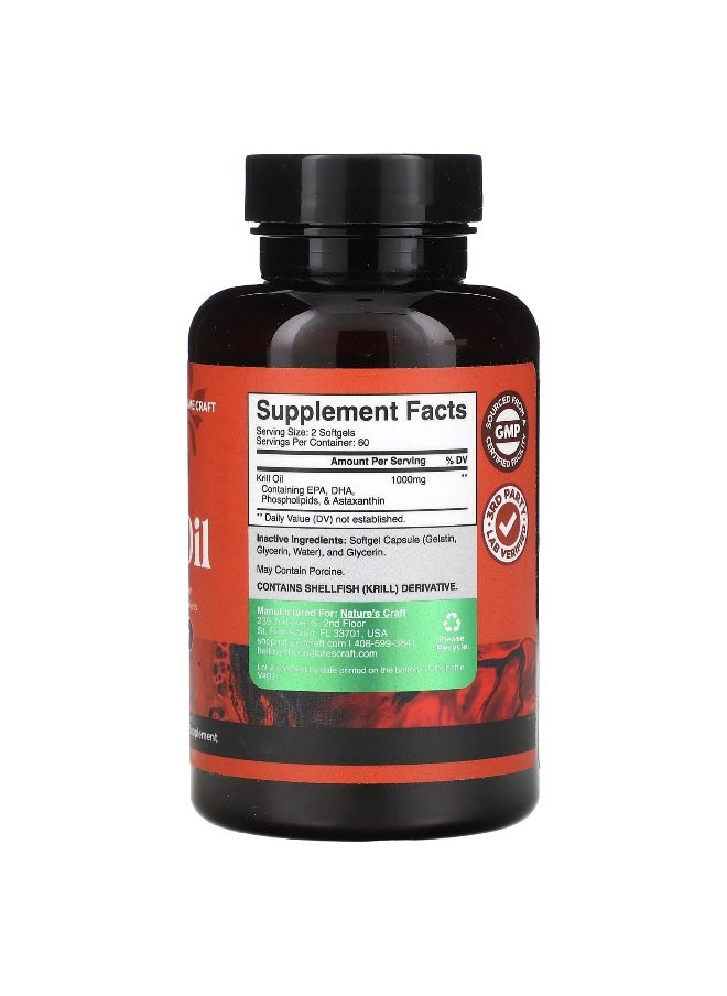 Nature's Craft, Antarctic Krill Oil, 500 mg, 120 Softgels