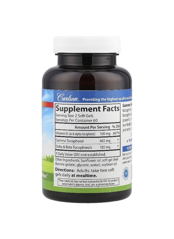 Carlson, Gamma E-Gems®, 465 mg, 120 Soft Gels