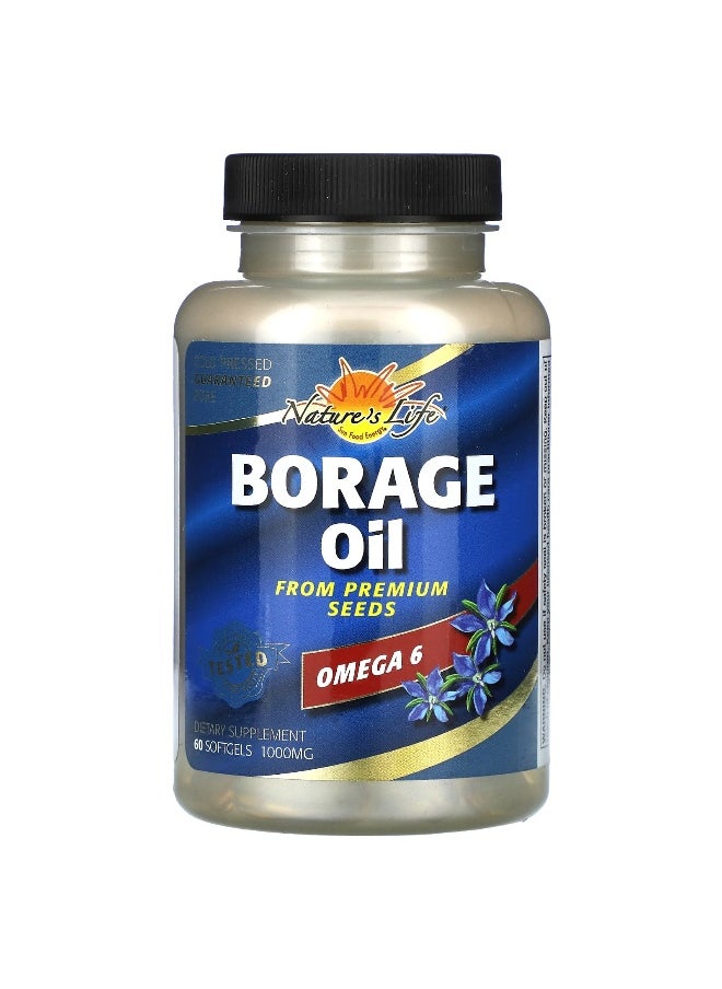 Nature's Life, Borage Oil, 1,000 mg, 60 Softgels
