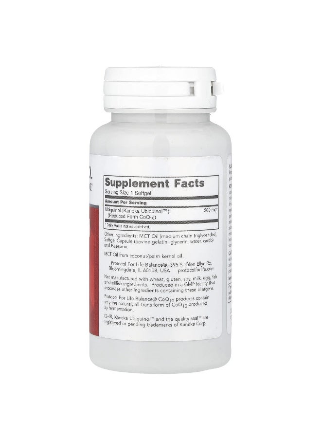 Protocol for Life Balance, Ubiquinol, 200 mg, 60 Softgels
